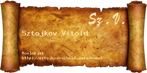 Sztojkov Vitold névjegykártya
